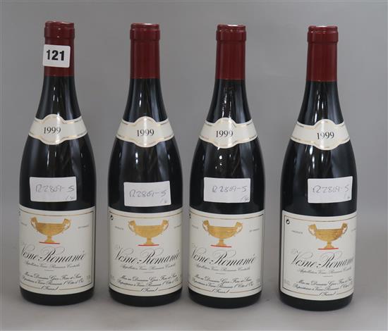 Four bottles of Gros Frere et Soeur Vosne-Romanee, 1999.